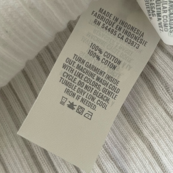 Aerie Notch Neck Cropped Tank Top White - Picture 7 of 7